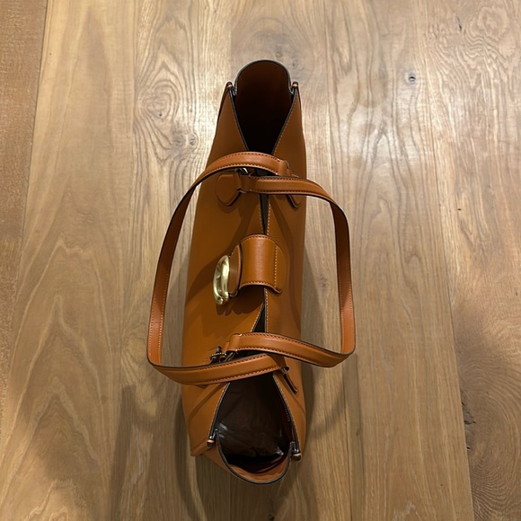 Coach Theo Leather Tote “Signature C” Canyon Handbag Bag $450 - Picture 8 of 15